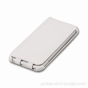 Lively Leather Case for HTC Sensation XL X315E, Elegant Structure and Stitching, Black, White Colors